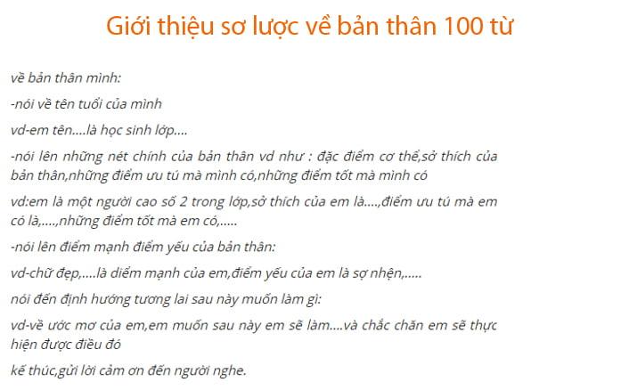 Lời giới thiệu về bản thân hay nhất