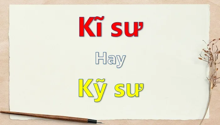 Hình ảnh minh họa sự phân biệt giữa từ 'kỹ sư' và 'kĩ sư' trong tiếng Việt, làm rõ từ nào đúng chính tả.