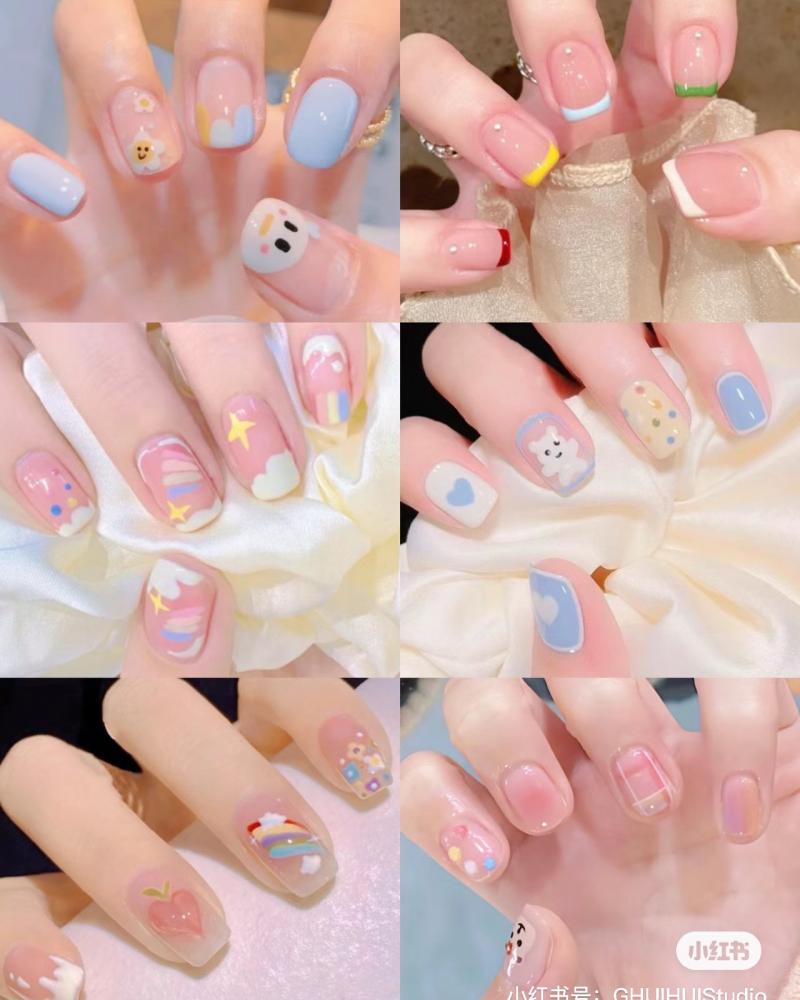 mẫu nail vẽ