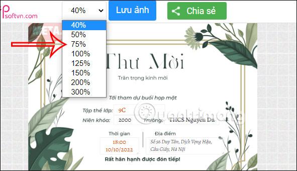 Viết nội dung thiệp mời họp lớp