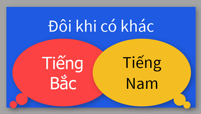 Một số khác biệt giữa tiếng Bắc và tiếng Nam