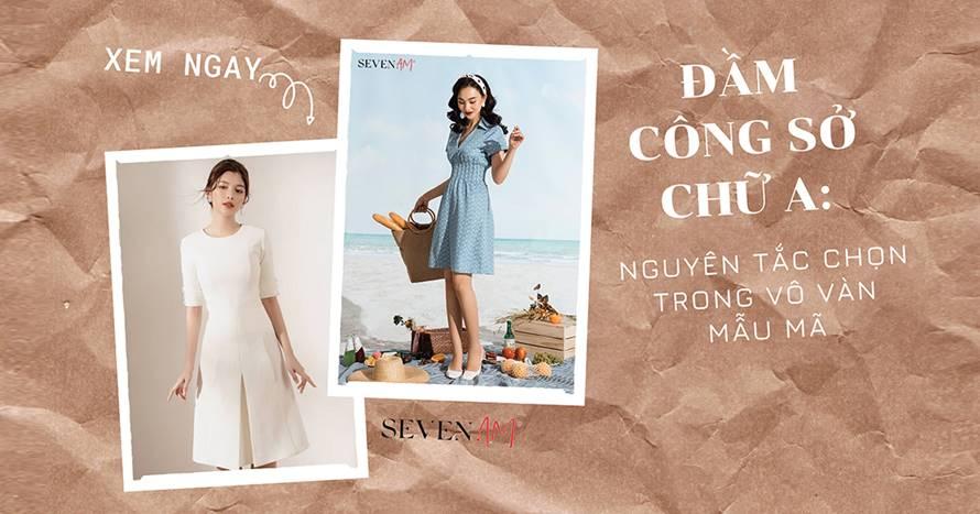 Đầm nữ công sở dáng chữ A