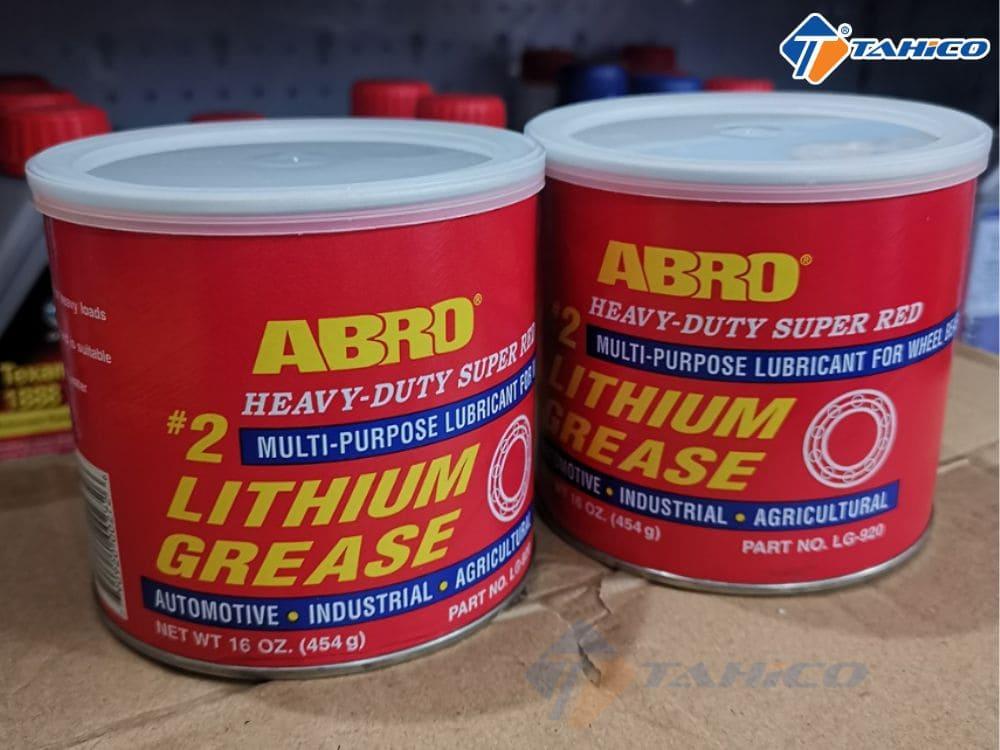 Mỡ bò bôi trơn Abro Super Red Lithium Grease 454g
