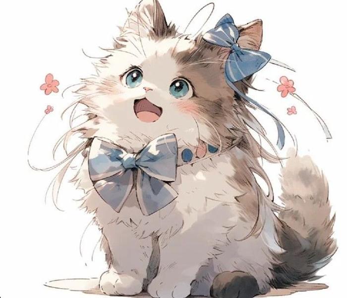 Hình ảnh con mèo cute chibi anime đáng yêu