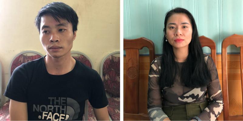 Hai đối tượng Võ Khắc Chương và Phạm Thị Huyền, những kẻ cầm đầu trong đường dây sản xuất ma túy đá tại Hải Phòng. (Ảnh: CAND)