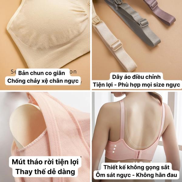 Combo 2 áo lót Mer không gọng của Lynafa chống chảy xệ cho mẹ bầu và sau sinh (màu ngẫu nhiên)