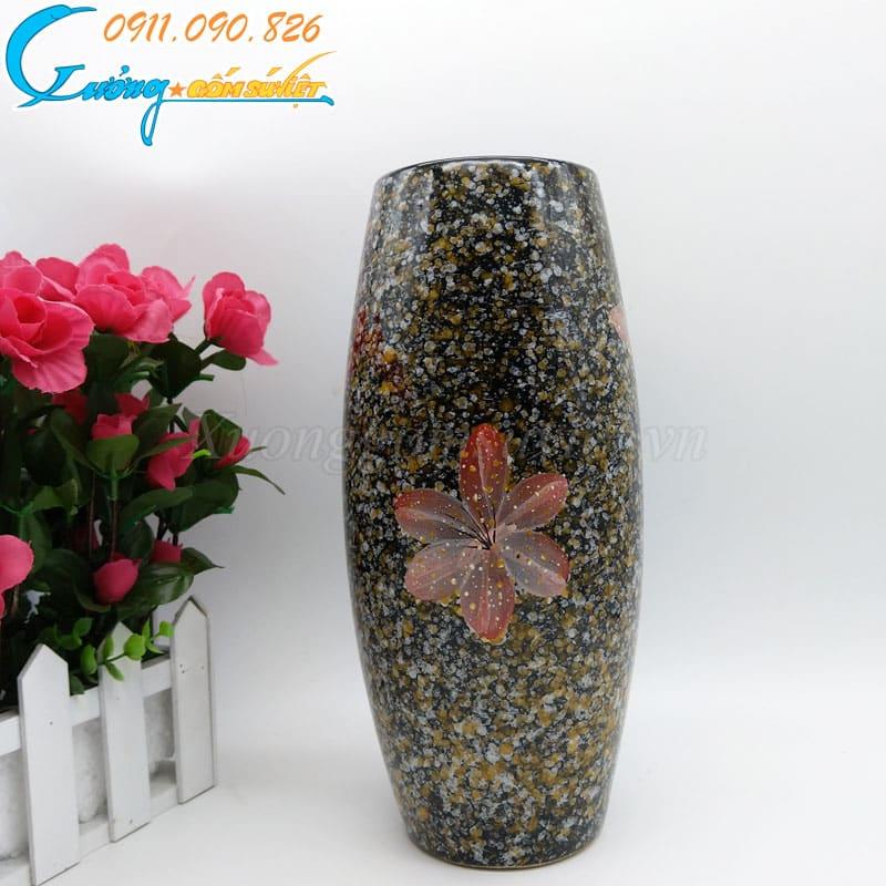 Bình hoa dáng bầu cao giả đá - BH12