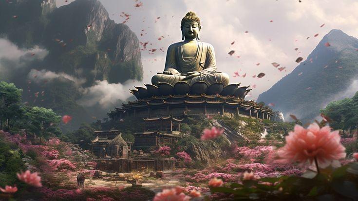Hình nền Phật 4K tổng hợp cho điện thoại và máy tính, sắc nét, nền hào quang trang nghiêm
