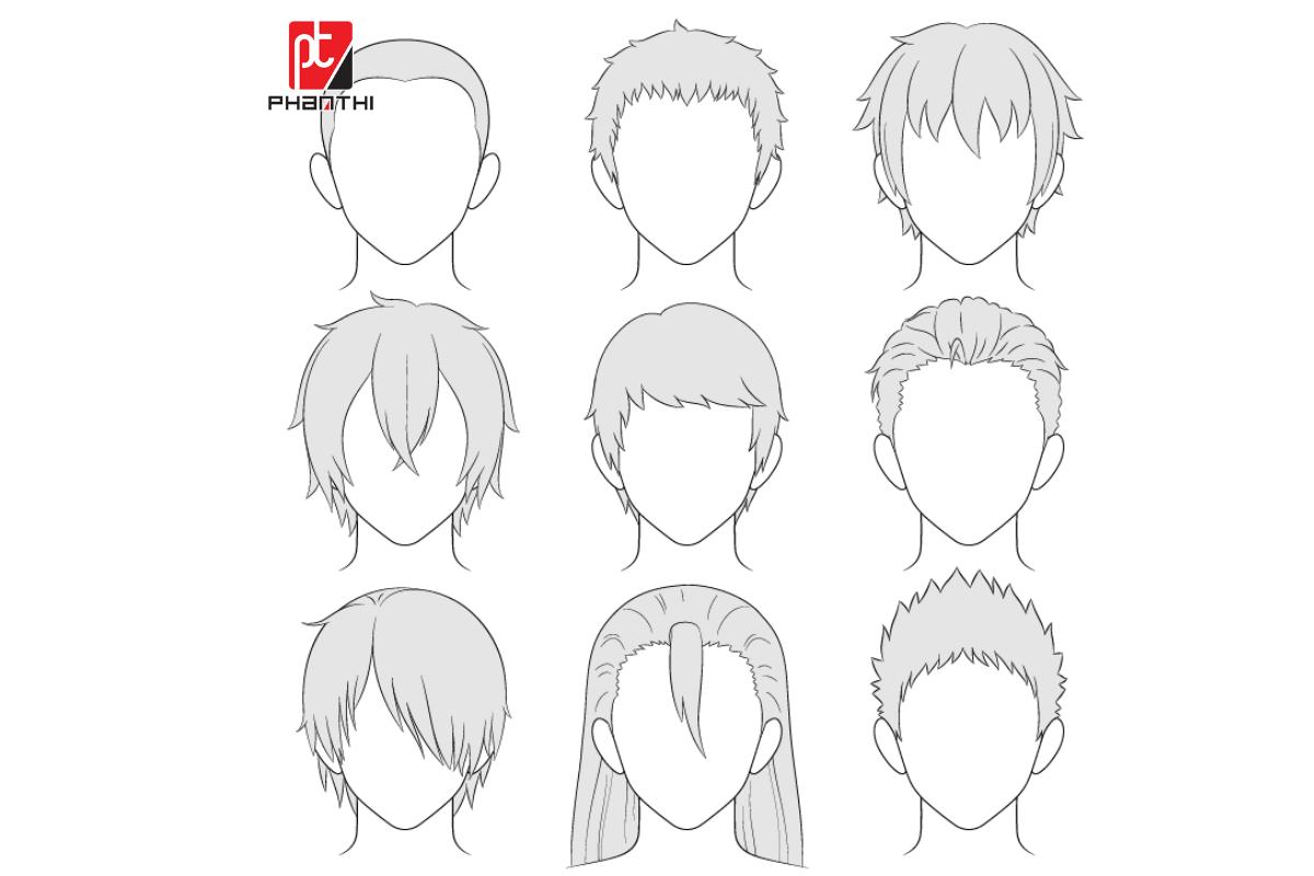 vẽ tóc anime