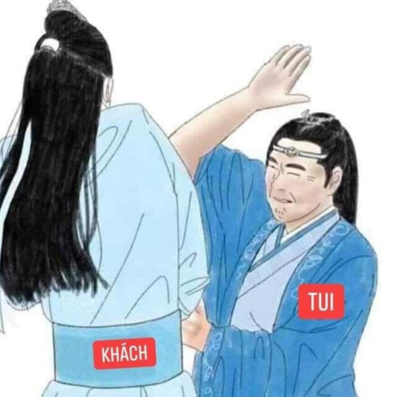 Meme đánh đòn khách bá đạo