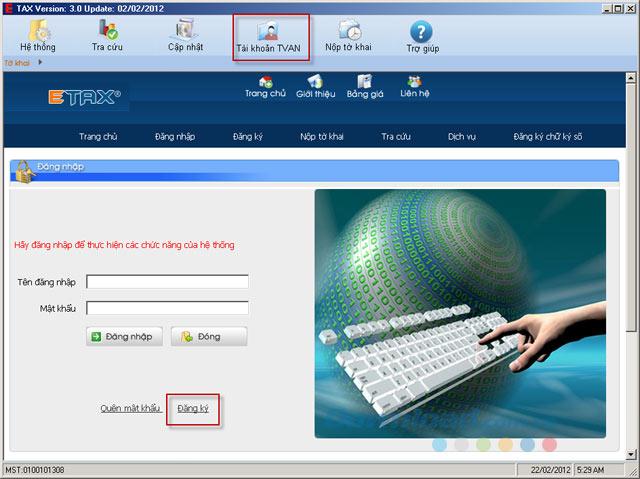 Download eTax - Phần mềm khai báo thuế trực tuyến
