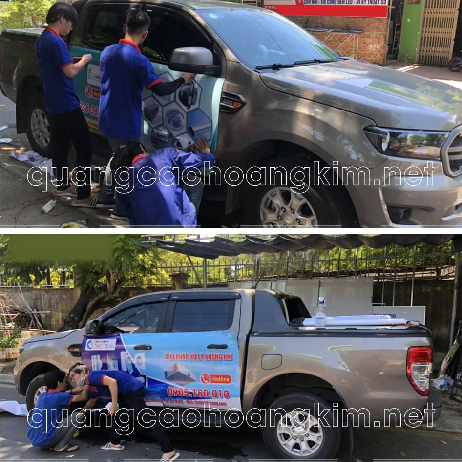 dan decal xe hoi ban tai quang cao 2 - DÁN DECAL XE HƠI BÁN TẢI QUẢNG CÁO NỔI BẬT, THU HÚT