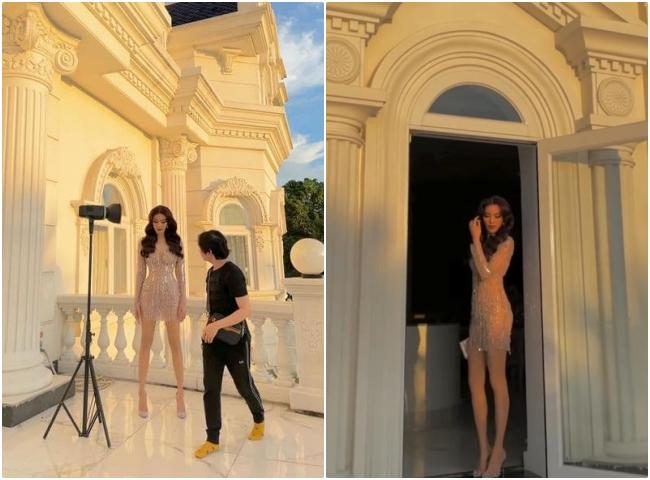 Lan Khuê khoe đôi chân dài cùng thân hình nuột nà ở hậu trường
