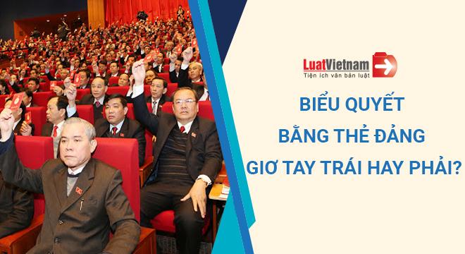 Biểu quyết bằng thẻ Đảng giơ tay nào là đúng
