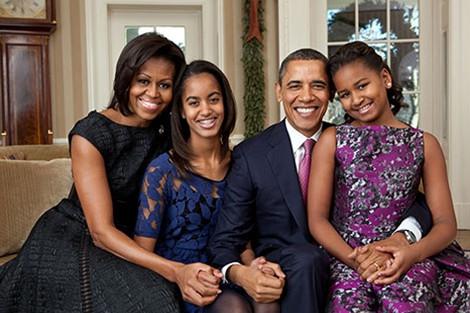 Gia đình Tổng thống Obama vào năm 2011.