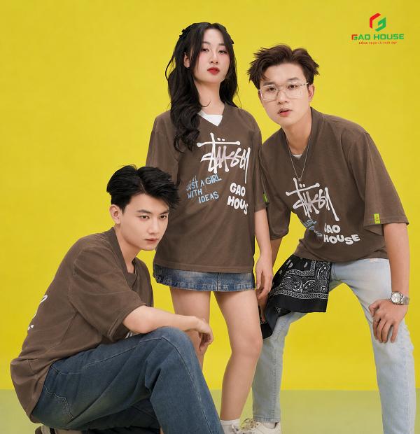 mẫu áo lớp màu nâu giá rẻ