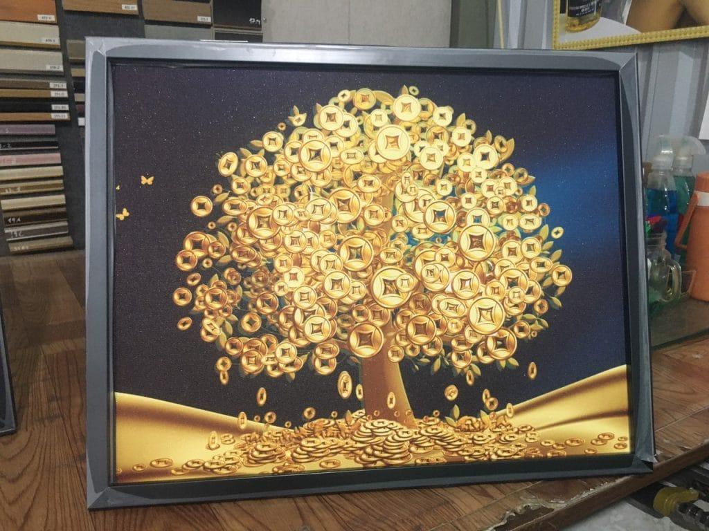 Ảnh thật tranh ổ điện chất liệu canvas