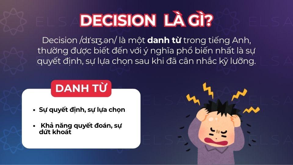 Định nghĩa Decision có nghĩa là gì trong tiếng Anh