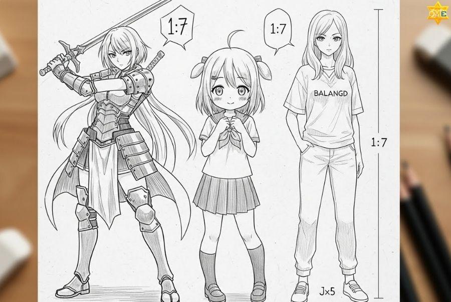 Vẽ dáng người anime