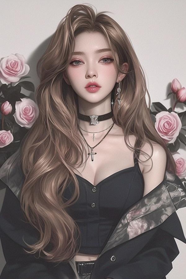 Ảnh hoa hồng anime dễ thương