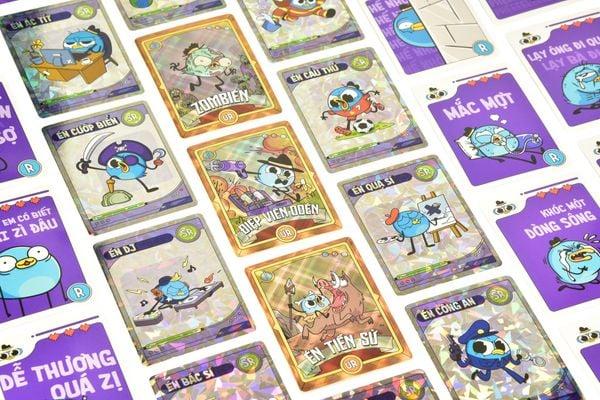 Combo Thẻ Bài Nhân Phẩm Card Bo Góc Collection Thỏ 7 Màu: Mắt Đo Phước Nghiệp - Thẻ Bài Nhân Vật Comics Èn En Én