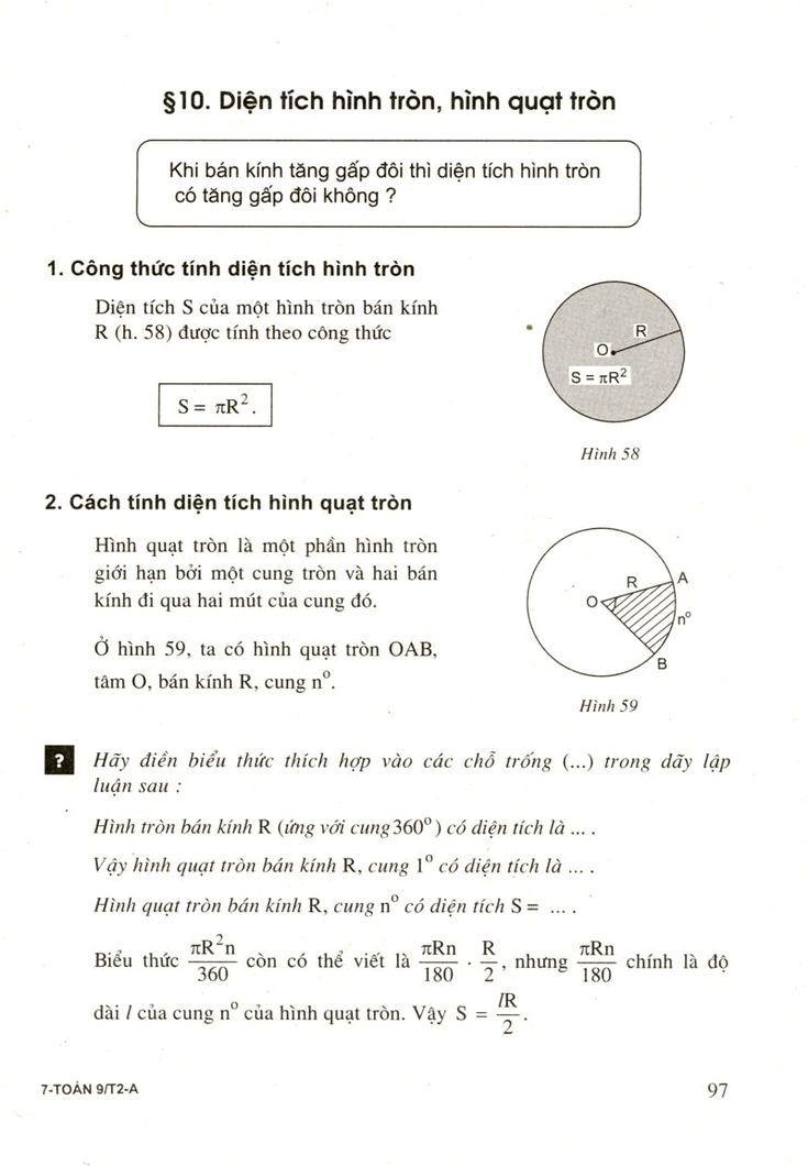 Diện tích hình quạt tròn và các khái niệm cơ bản trong hình học
