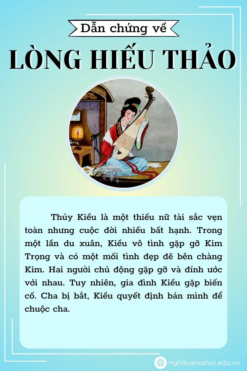 Thúy Kiều là một thiếu nữ tài sắc vẹn toàn nhưng cuộc đời nhiều bất hạnh. Trong một lần du xuân, Kiều vô tình gặp gỡ Kim Trọng và có một mối tình đẹp đẽ bên chàng Kim. Hai người chủ động gặp gỡ và đính ước với nhau. Tuy nhiên, gia đình Kiều gặp biến cố. Cha bị bắt, Kiều quyết định bán mình để chuộc cha.